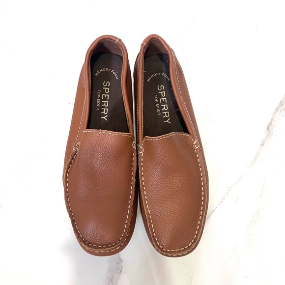 Sperry Men's Brown Leather Slip-On Loafers 8M - Picture 1 of 10